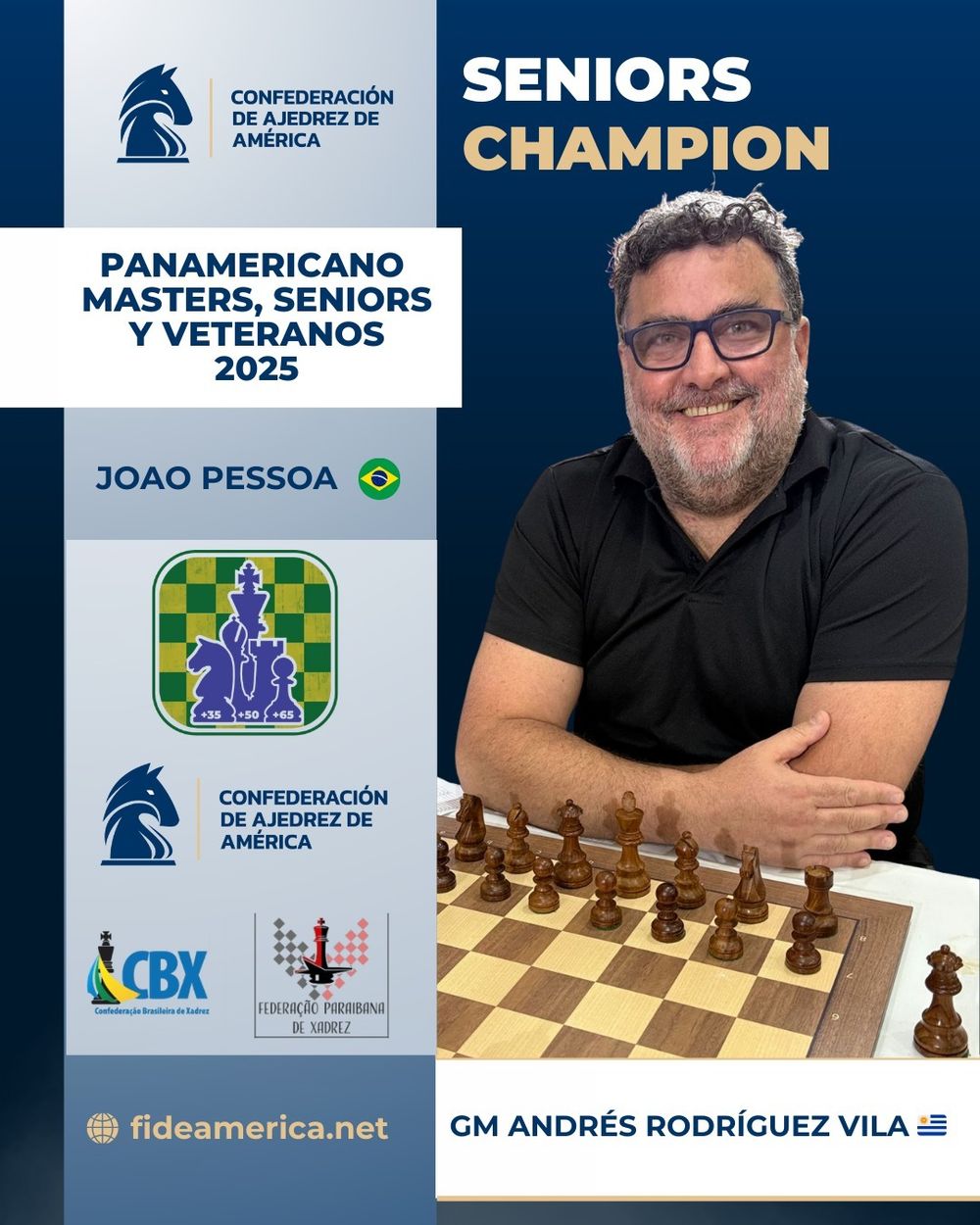 GM Andrés Rodríguez Vila en el tablero
